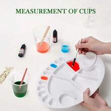 SMI Fine Disposable Plastic Measuring Cup With Wooden Stir Stick Multi-Purpose Epoxy Resin Liquid Mixing Cup With Graduations - Clear - View 4