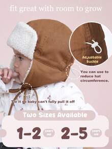 1PC Toddler Kids Solid Thermal Lined Ear Flaps Warm Trapper Hat Sporty Outdoor Winter - 1PC - View 11