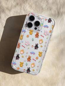 Toy Bear Rabbit Print Clear Case Compatible With IPhone 13/11/17/17pro/16/14/15/15pro/15 Plus/15 Promax/7plus/8plus/X/Xs Max/Xr/11pro/12pro/13pro/14pro/12mini/13mini/11promax/12promax/13promax/14promax/14plus/17pro Max/17Air/6/6s Plus/7/8/16Pro/16plus/16promax/Se2/17promax&Compatible With Samsung Galaxy/A54/A14/A12/A13/A15/A32/A33/A24/A52S/S20/S21/S22/S23/S24/S23Plus/S24ultra/S25/A15/A33/A23 - Multicolor - View 4