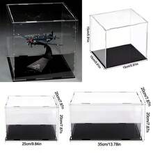 Acrylic Display Case Clear Dustproof Protection Collectibles Cube Display Box P - White - View 9