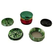 4-Layer Drum Herb Grinder With Pollen Catcher - Premium Aluminum Spice Grinder With Razor Sharp Teeth - For Herbs, Spices, Tobacco - 9 Colors & Rainbow Mix Set Available - Multicolor - View 2