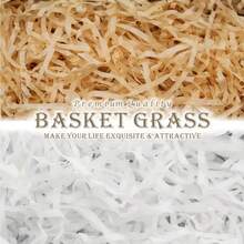 300克白色拉菲草礼盒填充物 - 时尚礼盒填充物，乳白色褶皱碎纸，纸屑，碎纸，缓冲填充物，糖果盒碎屑，纪念品填充物，婚礼彩纸屑，派对装饰碎屑。适用于填充易碎物品和包装的空隙。返校季、情人节、婚礼礼盒包装填充物。 - 白色 - 查看 10