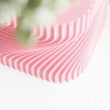 ORIZZONTE Modern Decorative Vase With Intertwined Spiral Structure – Dynamic Minimal Design For Plants, Cactus, Bonsai – Home/Office Gift Idea – Available In 2 Sizes – 100% Made In Italy, Shipping From Italy - 粉色 - 查看 3