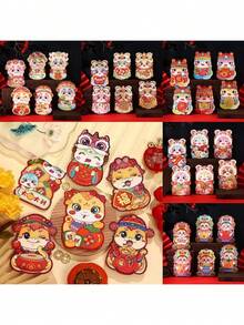 18pcs 2026 New Year Red Envelopes, Cartoon Pony Red Envelopes, Spring Festival Holographic Red Envelopes (Random Style) - Multicolor - View 9