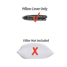 1pc Black Gold Geometric Pillow Case Room Decor Jacquard Cushion Cover 30x50 45x45 50x50 Design Sofa Pillow Cover Bedroom Livingroom Decorative Pillowcase - Black - View 2