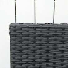 Outsunny 2-Seater Poly Rattan Garden Bench With Steel Frame And Black Wicker, B122 X W60 X H87cm, For Garden And Patio - 1 - View 6