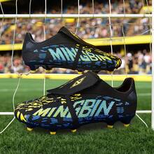 1 Paar Herren/Damen Erwachsene Fußballschuhe, Hoher Knöchel Outdoor Team Wettkampf Sportschuhe, Große Größen rutschfeste verschleißfeste AG Nocken FG Natürlicher Rasen Weicher Boden Herren Fußball Trainingsschuhe, Schnürsenkel Rugby Schuhe, Leder Fußballstiefel, Leichtgewichtig Hochleistung Rutschfestes Design Hoher Knöchel Professionelle Fußballstiefel, Direkt ab Werk - Schwarz - Übersicht 2