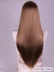 26英寸女士米色长直发带刘海全头假发，适合日常佩戴、派对和假日穿着。 - 彩色 - 查看 10