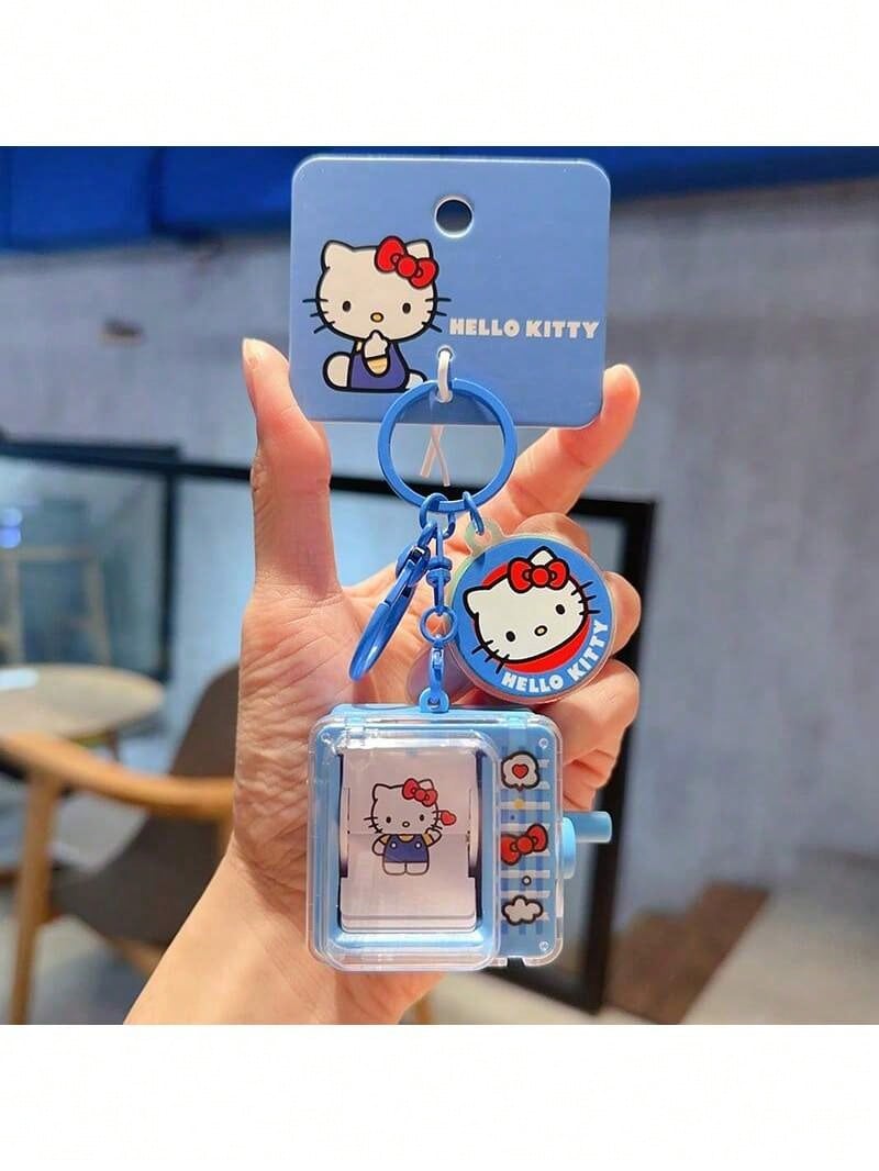 Móc khóa máy hoạt hình phát sáng hình trái tim Sanrio Hello Kitty - Móc khóa đèn nhấp nháy hoạt hình dễ thương chính thức, Thiết kế hiệu ứng ánh sáng hình trái tim và hiệu ứng hoạt hình, Chất liệu ABS bền bỉ với móc khóa chắc chắn, Phụ kiện nhân vật dễ thương cho túi xách, chìa khóa, điện thoại, Mặt dây chuyền đèn LED sáng tạo, Quà tặng hoàn hảo cho các cô gái tuổi teen hâm mộ Sanrio, Móc khóa đồ chơi trang trí độc quyền xuyên biên giới của SHEIN - Nhiều màu - Xem 1