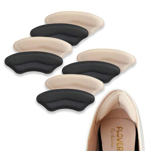 Heel Pads For Shoes, Soft And Flexible Heel Grips For Women Shoes Too Big, Relief Of Pain For Women And Men, Improved Fit And Comfort, 4 Pairs
