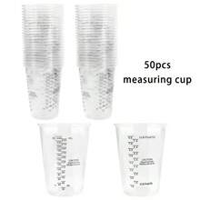 SMI Fine Disposable Plastic Measuring Cup With Wooden Stir Stick Multi-Purpose Epoxy Resin Liquid Mixing Cup With Graduations - Clear - View 11