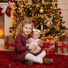 Realistic Reborn Dolls Girl 20 Inch Real Life Newborn Doll With Soft Weighted Body Toy For Kids Age 3+ - 粉色 - 查看 2