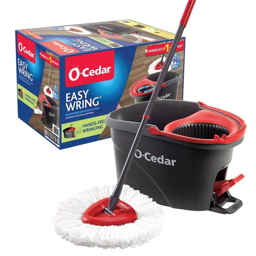 -O-Cedar EasyWring Spin Mop & Bucket |   Removes Over 99% Of Bacteria |    On All Hard Floors - 1 - 查看 1