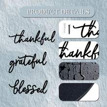 Juego de 3 piezas de arte de pared metálico - Símbolos de bendición de Acción de Gracias, Navidad, Día de la Madre - Decoración de pared interior para sala de estar, horizontal, tema de amor - Negro - Ver 8