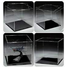 Acrylic Display Case Clear Dustproof Protection Collectibles Cube Display Box P - White - View 3