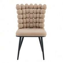 Dining Chairs - Light Camel + Metal + Velvet + Set Of 2 - View 8