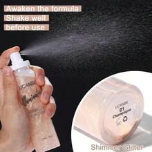 UCANBE Shimmer Dewy Setting Spray – Glowing + Makeup Setting Spray 2 In 1 Lightweight Formula For A Radiant Glow,Long-Lasting Face Mist For Face Body, 4 Fl Oz #Platinum - ColorC - 查看 5