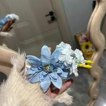 1/2个梦幻雪纺兰花发夹，飘逸蝴蝶设计，2025新款侧刘海发夹，发饰 - 彩色 - 查看 8