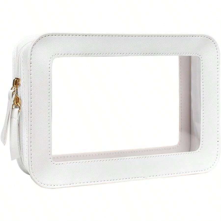 Clear Makeup Bag Small, TSA Approved Portable Toiletry Bag With Zipper Cosmetic Travel Bag Makeup Organizer Case Mini Makeup Pouch For Purse Car Organizer Bag For Women Men - MàuP - Xem 1