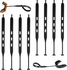 Hecila 8 Pcs Rugby Football Mouth Guard Tether Universal Mouthpiece Strap Only Mouth Guard Tether Replacement Strap For Boxing, Hockey, Basketball, Taekwondo, Sports For Most Mouthguards (Black) - 1 - View 1