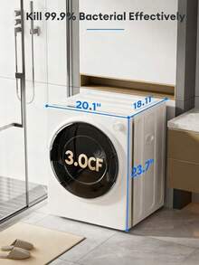 TABU Compact Washer And Dryer Combo Set, 3.0 Cu.Ft. Full Automatic Washing Machine & Compact High Efficiency Electric Dryer With Easy Knob-Control Panel For Friendly-Use,Grey&White - View 10