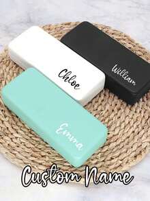 Hộp đựng kính bằng da theo yêu cầu, hộp đựng kính cho nam nữ, hộp đựng kính cứng cáp thời trang, hộp bảo vệ kính, 5 màu để lựa chọn: tím, đen, xanh dương, be, dễ dàng mang theo khi ra ngoài, phù hợp cho trường học, nhà và nơi làm việc, học sinh, công nhân và người lớn tuổi đều có thể sử dụng. - Nhiều màu - Xem 10