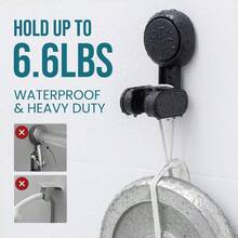 XZGB TAILI Shower Head Holder Suction Cup Handheld Shower Head Bracket Height Angle Adjustable Wall Mounted Bathroom Showerhead Holder No Drilling Removable Waterproof Black - màu đen - Xem 6
