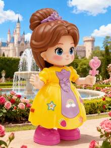 1pc Children's Electric Singing & Dancing Princess Music Light-Up Toy, Random Color - MultiWarna - View 3