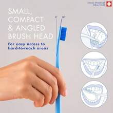 SLAW Curaprox CS 5460 Ultra-Soft Toothbrush For Sensitive Teeth And Gums Gentle Plaque Removal 3-Pack Random Colour - như hình ảnh - Xem 4