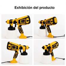 pistola pintura eletrica,pistola pintar electrica,pistola pintura bateria ,pistola pintura eletrica pulverizador 2,pulverizador tinta,pistola pintura automotiva,Pistola de Pintura de Alta Presión, Compacta para Proyectos de Bricolaje y Hogar - Amarillo - Ver 8