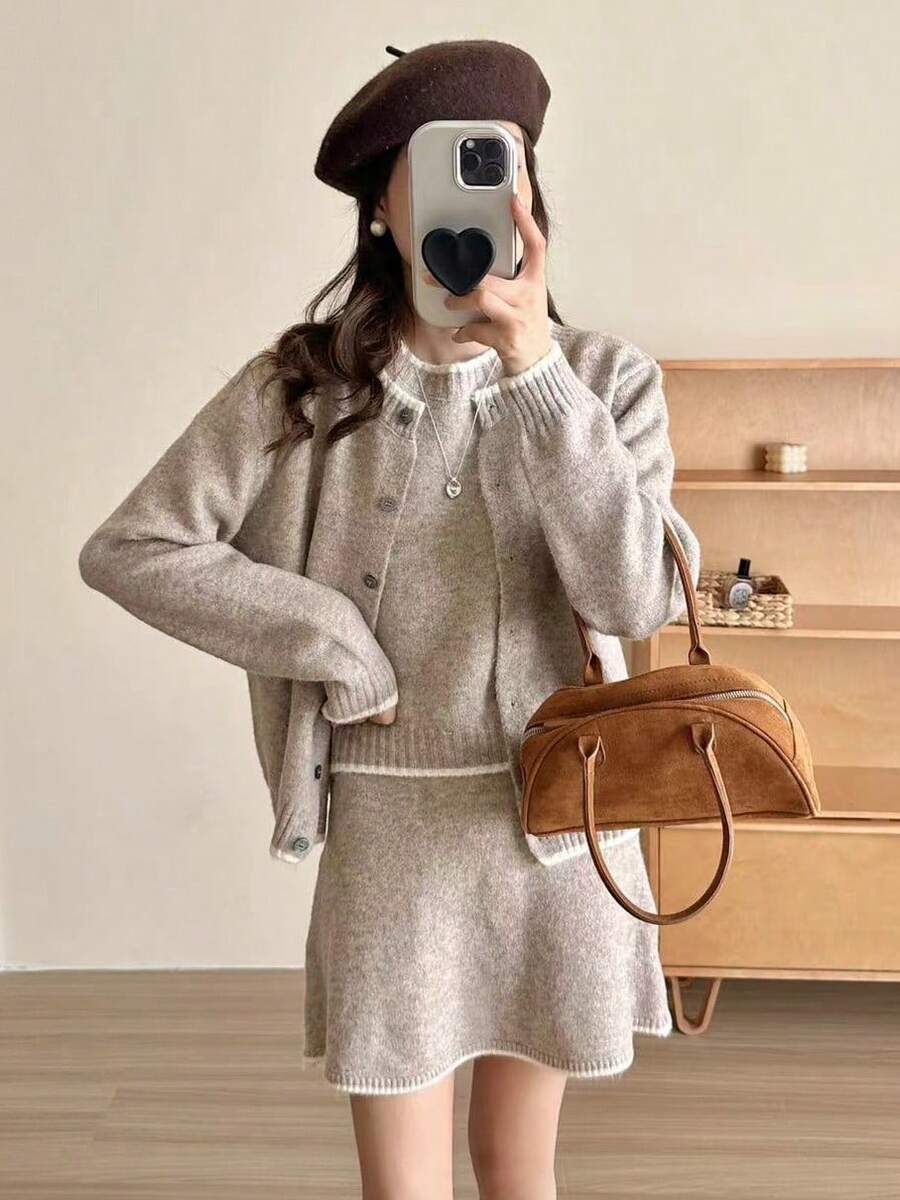 Women Two-Piece Outfits - Oat - View 1