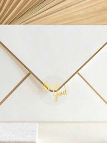 500pcs/Roll Transparent 'Thank You' Stickers, Minimalist And Practical Multipurpose - 多色 - 查看 6