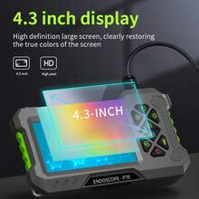 NATFIRE Industriekamera-Endoskop mit Beleuchtung, einstellbare Helligkeit, Inspektions-Boreskop, 4,3" IPS-Bildschirm, IP67 wasserdicht, 2600mAh Typ-C wiederaufladbarer Akku, 5m/16,4ft, inklusive Magnet, Haken, Seitenspiegel, runder Reflektorspiegel, flexibler Schwanenhals-Boreskop, geeignet für Rohrinspektion, Fahrzeugunterboden, industrielle Anwendungen, Kfz-Reparatur, Kfz-Diagnose, allgemeine Beobachtung, Kohlendetektion, visuelle Wartung, AC-Sonde - Verschiedenfarbig - Übersicht 4