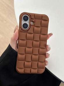 Ốp lưng điện thoại mềm cao cấp thiết kế hình thanh sô cô la nâu, tương thích với iPhone 17 Pro Max/17 Pro/17 Air/17/16 Pro Max/16/16 Pro/16 Plus/15/15 Pro Max/15 Pro/15 Plus/11/12/13/14 Pro Max/12 Pro/12 Pro Max/13 Pro/13 Pro Max/7 Plus/14 Pro/14 Pro Max/14 Plus, phong cách tối giản và sáng tạo. - màu nâu - Xem 3