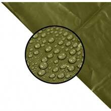 Poncho de Emergencia de 4 Piezas y Forro de Manta de Mylar, Manta de Supervivencia con Aislamiento de Película de Aluminio, Poncho Impermeable y a Prueba de Viento Adecuado para Situaciones de Emergencia al Aire Libre, Camping y en el Coche (Verde) - verde - Ver 7