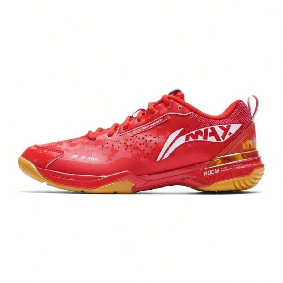 LI-NING Unisex Badminton Shoes, Lightweight Cushioned Casual Sports Shoes AYAU005-2 - Dreamy Blue/Flame Red - View 1