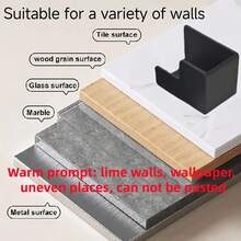 1 Cặp giá để cân treo tường - Lắp đặt bằng keo dán, nhựa bền tiết kiệm không gian, thích hợp cho phòng tắm và phòng tập thể dục tại nhà, sức chứa 22 pound, lưu trữ trong phòng tắm, thiết kế thời trang, cấu trúc chắc chắn, ngăn chứa đồ - Nhiều màu - Xem 3