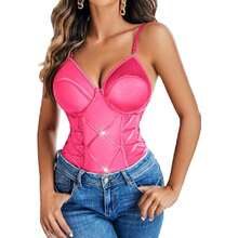 Lingerie For Women Sexy Corset Garter Lingerie Set One Piece Teddy Bodysuit Boudoir Outfit,31371369 - 粉色 - 查看 1