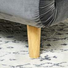 HOMCOM Folding Sleeping Chair With Bed And Pillow Function, Guest Bed With Adjustable Backrest, Velvet Look, Up To 125 Kg, Grey - 1 - View 5