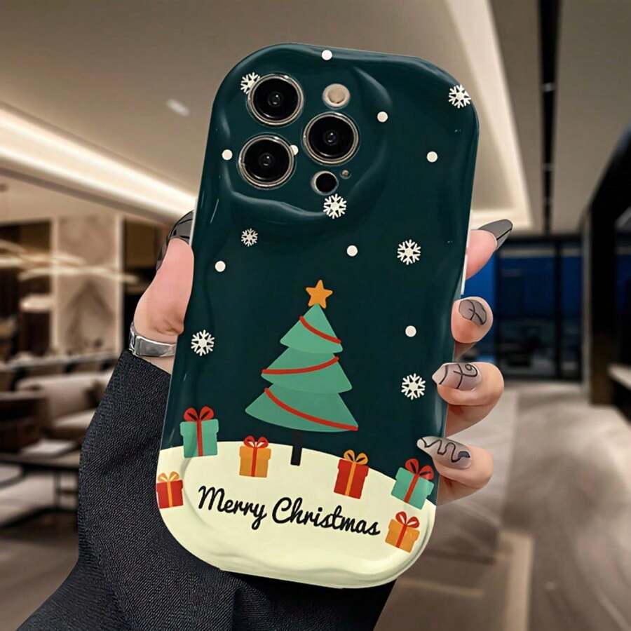 ShouJiKe navidad copo de nieve con crema de las olas, el / 13/12/11 14/15/16 / X/XS XS Max/Max/Pro Plus, cumpleaños, el perfecto regalo, regalo, regalo de san valentín - Mezcla de color 1 - Ver 1