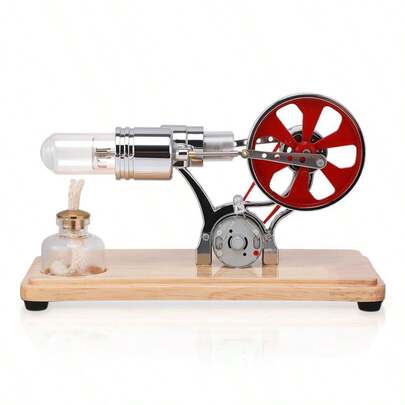 Stirling Engine Motor Kits, Steam Engine Model Building Kits, Mini Hot Air Stirling Engine Motor Model Colorful LED Generator Science Kit