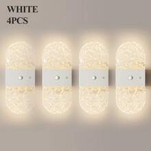 Crystal Motion Sensor Wall Lamp, Acrylic Modern Smart Sensor Wall Light, Night Light, Indoor Motion Sensor Wall Lamp, Wireless LED Wall Light, Wall Lamp, Battery-Powered, Adhesive Design, Rotatable, Portable, Easy To Install, Adjustable Color Temperature And Brightness, Suitable For Hallways, Bathrooms - Multicolor - View 16