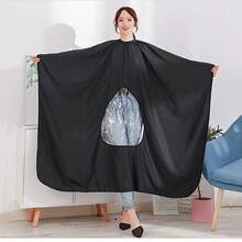 Professional Barber Cloak Strap Front Panel - Heavy-Duty Salon Cloak Strap With Black Trim And White Back Panel - Ideal Gift For Barbers And Clients - Easy-To-Clean Design - Hygienic Hairdressing Barrier - Christmas Gift - Transparent And Sturdy Barber Cloak, Suitable For Barbers And Stylists - Long-Lasting And Practical Use, Barber Clothing Oversized Hairdressing Cape, Barber Shop Cape, Barber Shop Accessories - Multicolor - View 8