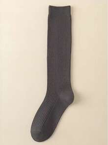 1 Pair/5 Pairs Women's Thick Cashmere Blend Knee-High Socks, Warm For Autumn/Winter - Multicolor - View 12