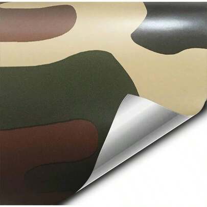 Snow Camouflage Vinyl Car Wrap Adhesive Release Roll 1.5ftx 5ft