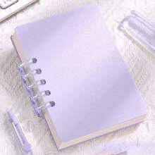 4/2/1 Pc Mini A7 Loose-Leaf Notebook, Cute Portable Memo Pad, Bright Macaron Colors, Pocket Size, English Loose-Leaf Notepad, School Supplies, Back To School Season - Multicolor - View 23
