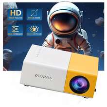 Proyector portátil 1080P con altavoces estéreo incorporados, corrección de distorsión trapezoidal, control remoto, compatible con múltiples dispositivos, proyector de cine en casa y al aire libre para mejorar tu experiencia de películas, TV y juegos