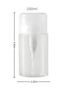 1pc 200ML Empty Makeup Remover Subpackage Bottle, Travel Essentials Push Down Empty Pump Dispenser Bottle Professional Push Down Liquid Pumping Empty Bottle Dispenser For Nail Polish And Makeup Remover, Living Room Home Bedroom Bathroom House Decor, Travel Stuff, Wedding, Party, Birthday, Gifts For Men Mom Dad Friends, New Years, Accessories, Funny Gift Push Down Pump Dispenser Travel Accessories Dormitory Bathroom Essentials, Essentials For Business Trips And Travel - Trong sáng - Xem 8
