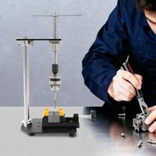 LianDu-US Manual Tapping Machine, Precision Hand Tapper, Vertical Tapping Tool With 6 Taps, 1 Vise And 1 Chuck Wrench For Tapping Aluminum Alloys, Stainless Steel, Mold Steel,, 6.3*4.72*10.04in - Black - View 2