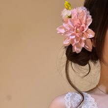 1/2个梦幻雪纺兰花发夹，飘逸蝴蝶设计，2025新款侧刘海发夹，发饰 - 彩色 - 查看 10